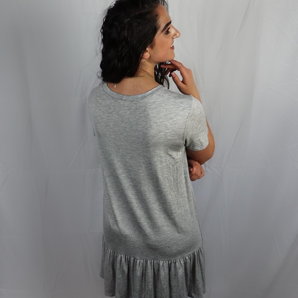 Grey Ruffle Dress - Picture 2 of 3